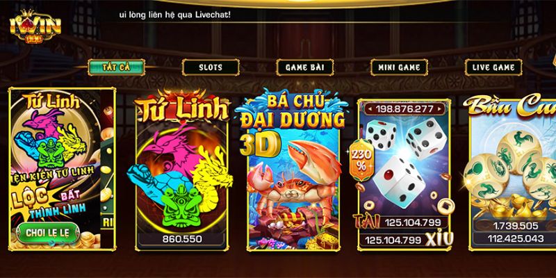 Hệ thống kho game tại sân chơi rất đa dạng với nhiều thể loại game khác nhau